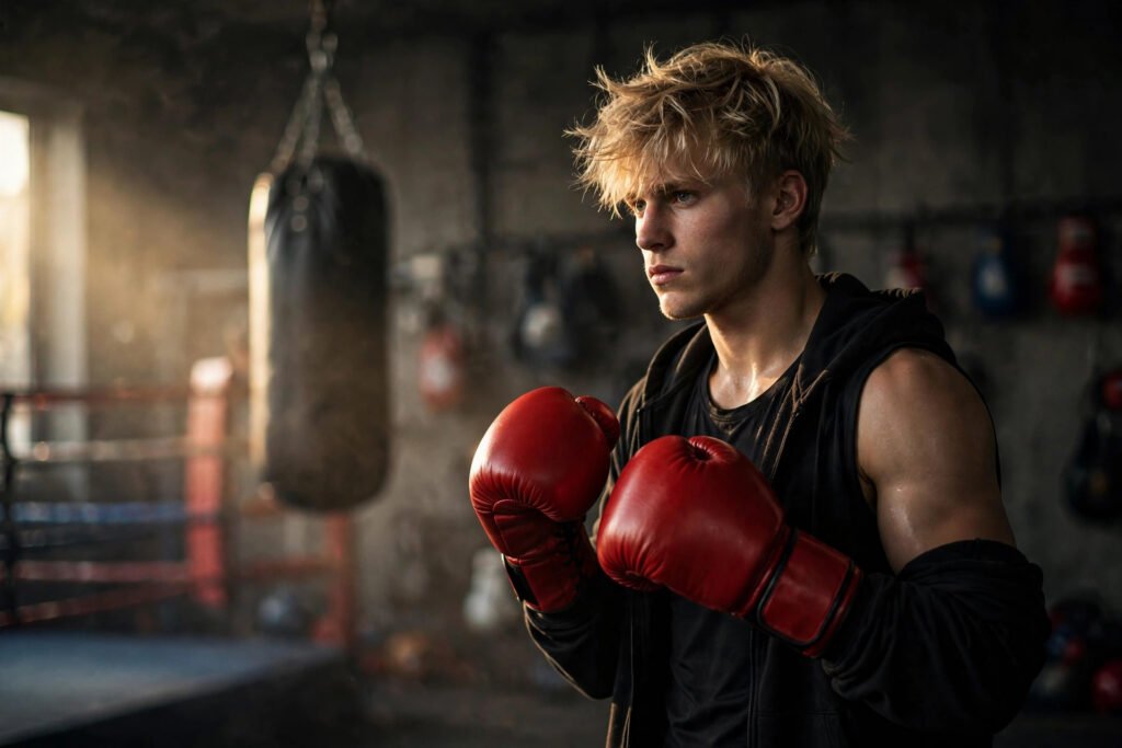 Jake Paul in a boxing ring