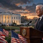 Joe Biden speaking at a podium
