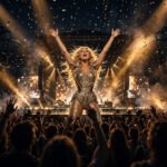 Taylor Swift performing on stage