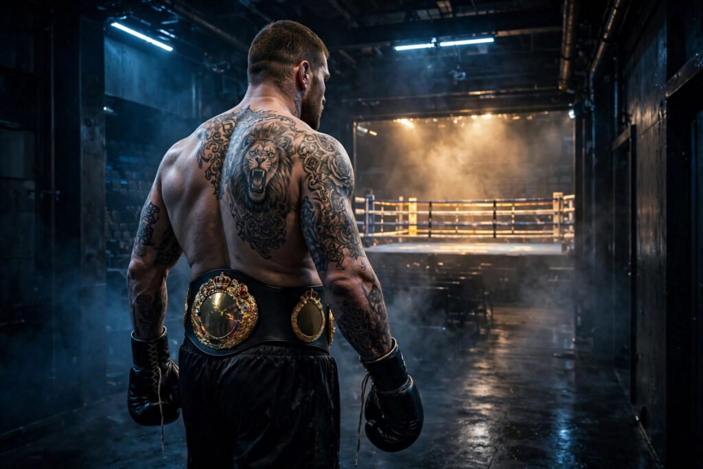 Tyson Fury in a boxing ring